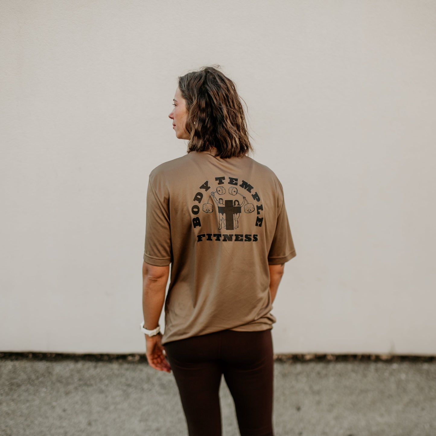 Brown Unisex Moisture Wicking Tee