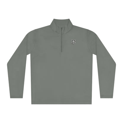 Gray Unisex Quarter-Zip Pullover