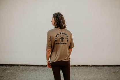 Brown Unisex Moisture Wicking Tee